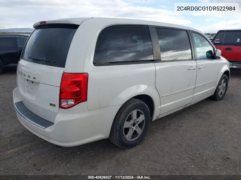 2013 Dodge Grand Caravan Sxt VIN: 2C4RDGCG1DR522984 Lot: 40826027