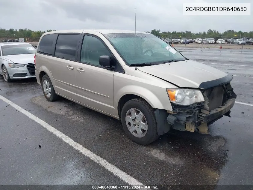 2013 Dodge Grand Caravan Se VIN: 2C4RDGBG1DR640650 Lot: 40840368