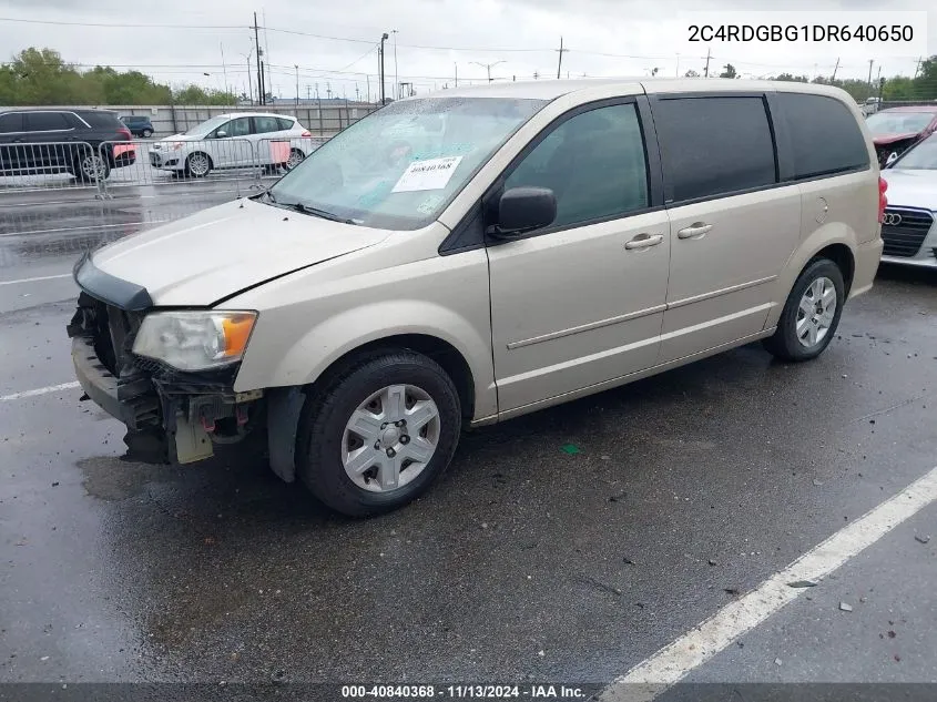 2013 Dodge Grand Caravan Se VIN: 2C4RDGBG1DR640650 Lot: 40840368