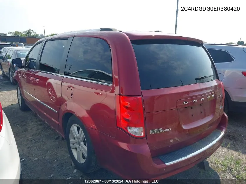 2C4RDGDG0ER380420 2014 Dodge Grand Caravan Crew