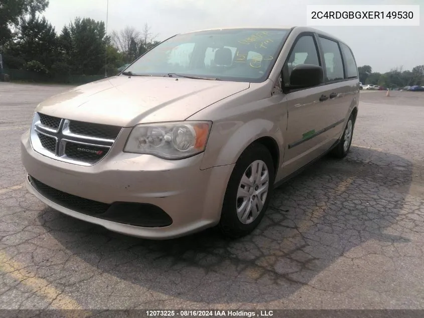 2C4RDGBGXER149530 2014 Dodge Grand Caravan Se/Sxt