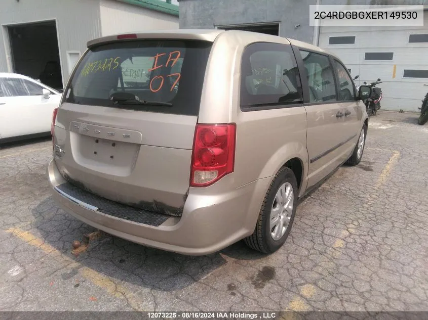 2C4RDGBGXER149530 2014 Dodge Grand Caravan Se/Sxt