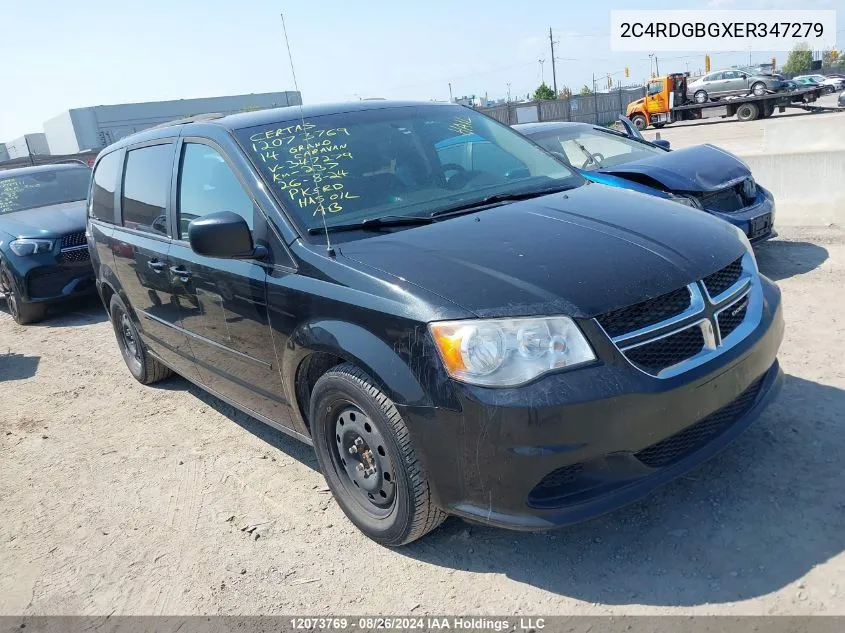 2C4RDGBGXER347279 2014 Dodge Grand Caravan Se