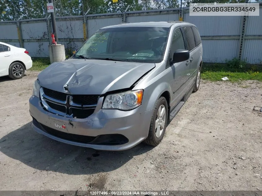 2014 Dodge Grand Caravan Se VIN: 2C4RDGBG3ER334549 Lot: 12077496