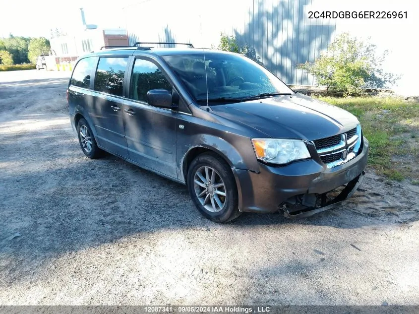 2014 Dodge Grand Caravan Se VIN: 2C4RDGBG6ER226961 Lot: 12087341