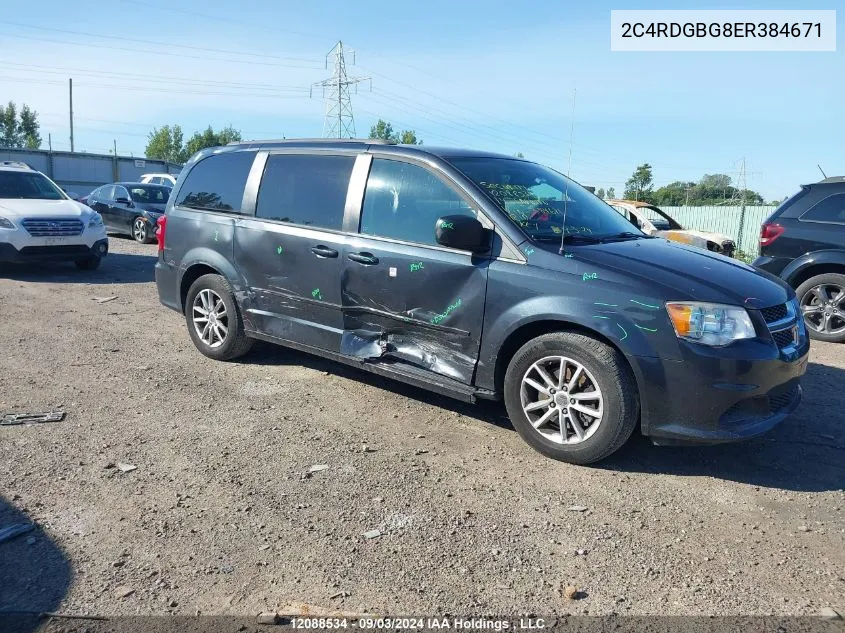 2014 Dodge Grand Caravan Se VIN: 2C4RDGBG8ER384671 Lot: 12088534