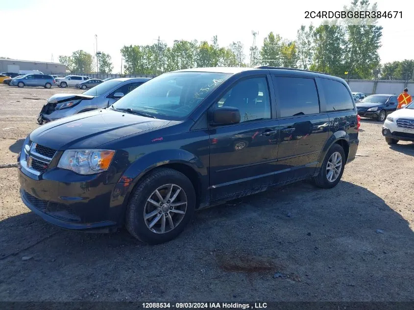 2014 Dodge Grand Caravan Se VIN: 2C4RDGBG8ER384671 Lot: 12088534