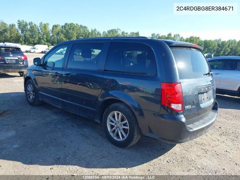 2014 Dodge Grand Caravan Se VIN: 2C4RDGBG8ER384671 Lot: 12088534