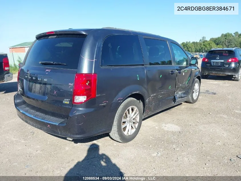 2014 Dodge Grand Caravan Se VIN: 2C4RDGBG8ER384671 Lot: 12088534