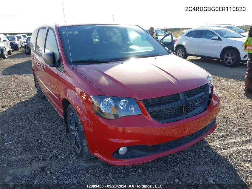 2C4RDGBG0ER110820 2014 Dodge Grand Caravan Se