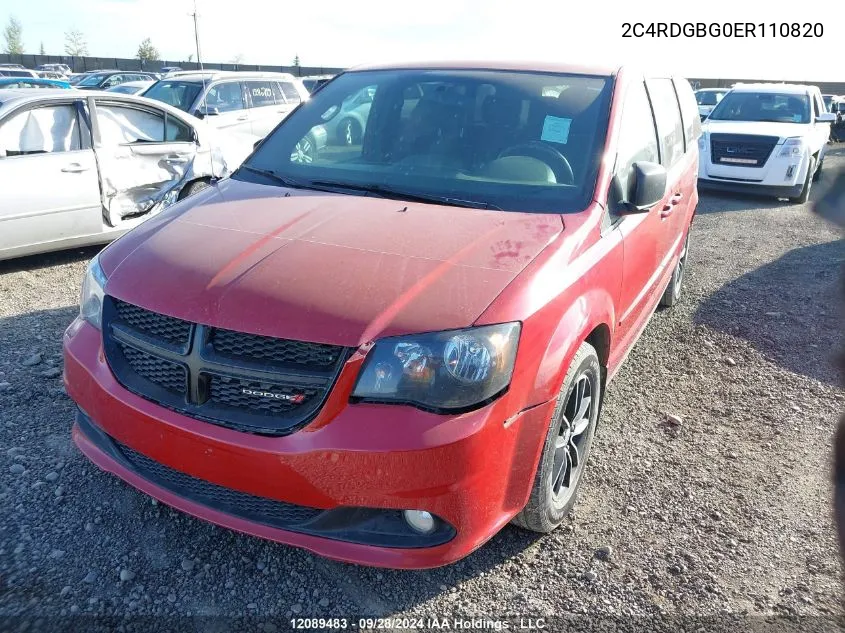 2014 Dodge Grand Caravan Se VIN: 2C4RDGBG0ER110820 Lot: 12089483