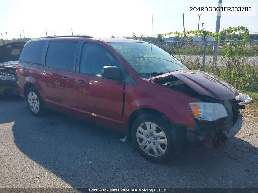 2014 Dodge Grand Caravan Se VIN: 2C4RDGBG1ER333786 Lot: 12095932