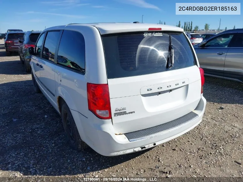 2014 Dodge Grand Caravan Se VIN: 2C4RDGBG2ER185163 Lot: 12100041