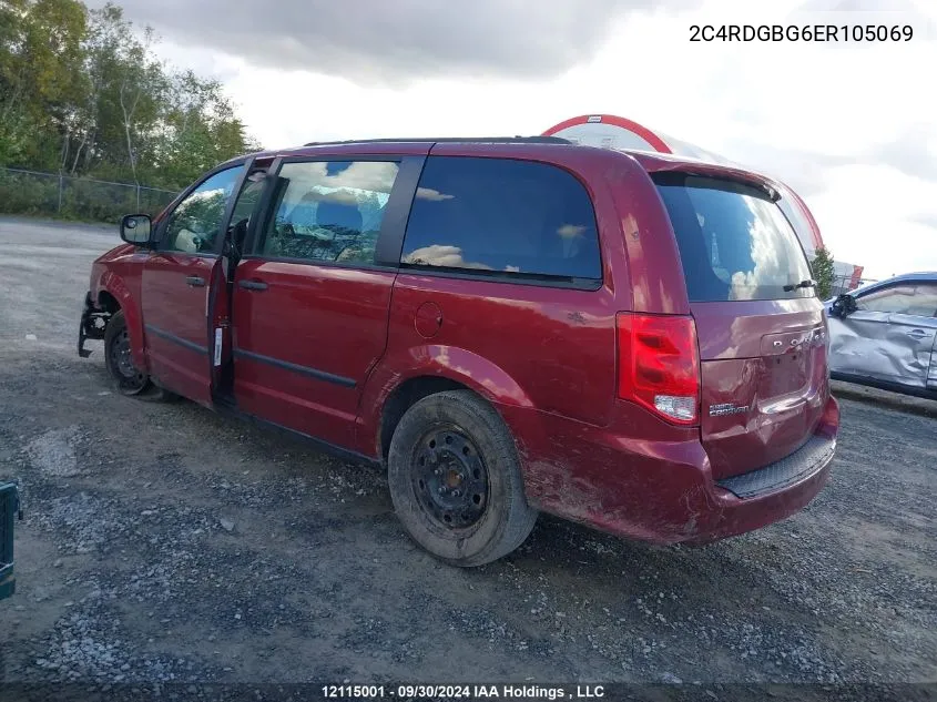 2C4RDGBG6ER105069 2014 Dodge Grand Caravan Se/Sxt