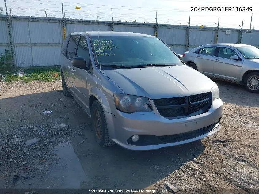 2014 Dodge Grand Caravan Se VIN: 2C4RDGBG1ER116349 Lot: 12118584