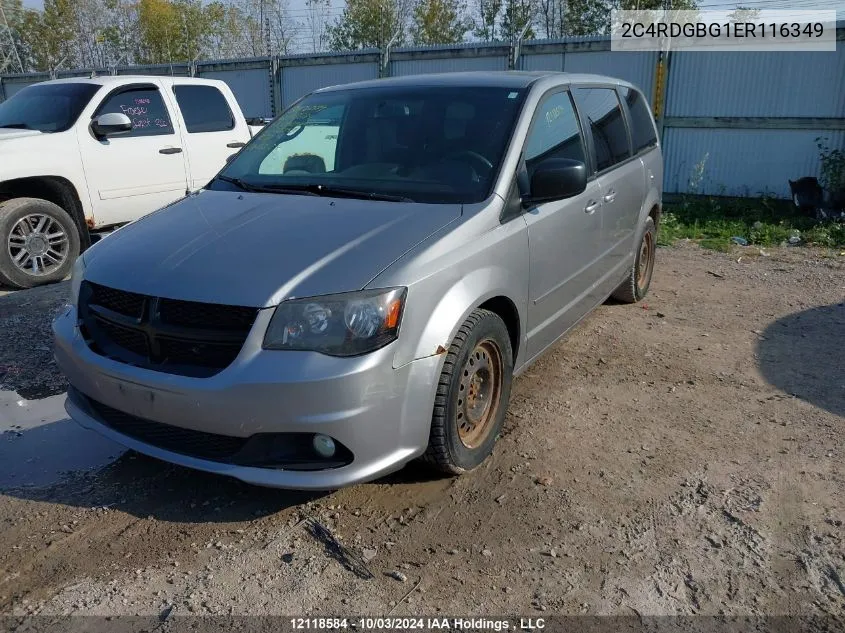 2014 Dodge Grand Caravan Se VIN: 2C4RDGBG1ER116349 Lot: 12118584