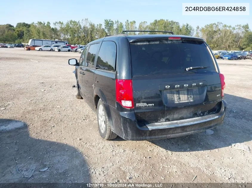 2014 Dodge Grand Caravan Se VIN: 2C4RDGBG6ER424858 Lot: 12119710