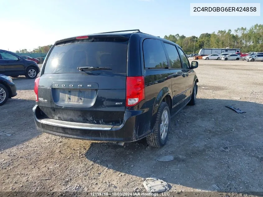 2014 Dodge Grand Caravan Se VIN: 2C4RDGBG6ER424858 Lot: 12119710