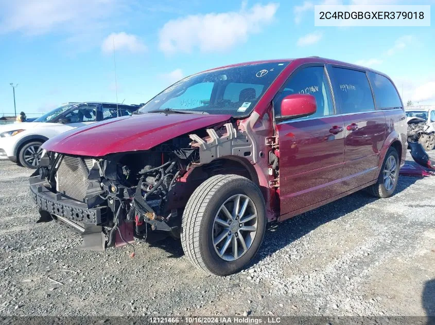 2C4RDGBGXER379018 2014 Dodge Grand Caravan Se/Sxt