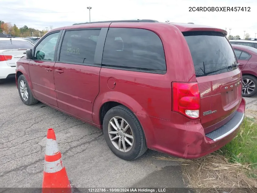 2014 Dodge Grand Caravan Se VIN: 2C4RDGBGXER457412 Lot: 12122785