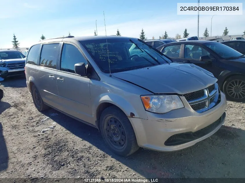 2014 Dodge Grand Caravan Se VIN: 2C4RDGBG9ER170384 Lot: 12127385