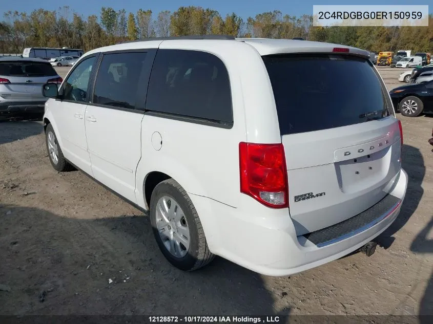 2C4RDGBG0ER150959 2014 Dodge Grand Caravan Se/Sxt