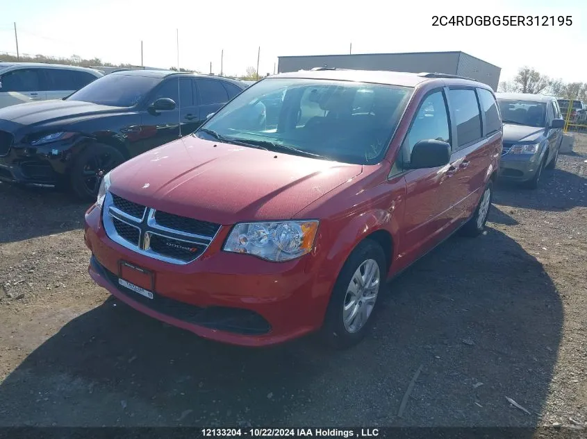 2014 Dodge Grand Caravan Se VIN: 2C4RDGBG5ER312195 Lot: 12133204