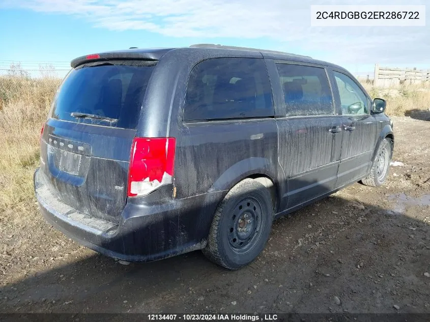 2014 Dodge Grand Caravan Se/Sxt VIN: 2C4RDGBG2ER286722 Lot: 12134407