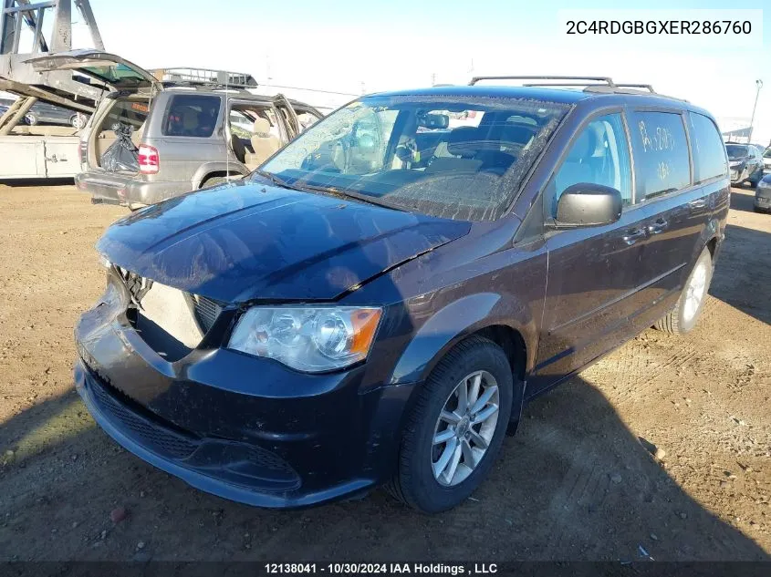 2014 Dodge Grand Caravan Se VIN: 2C4RDGBGXER286760 Lot: 12138041