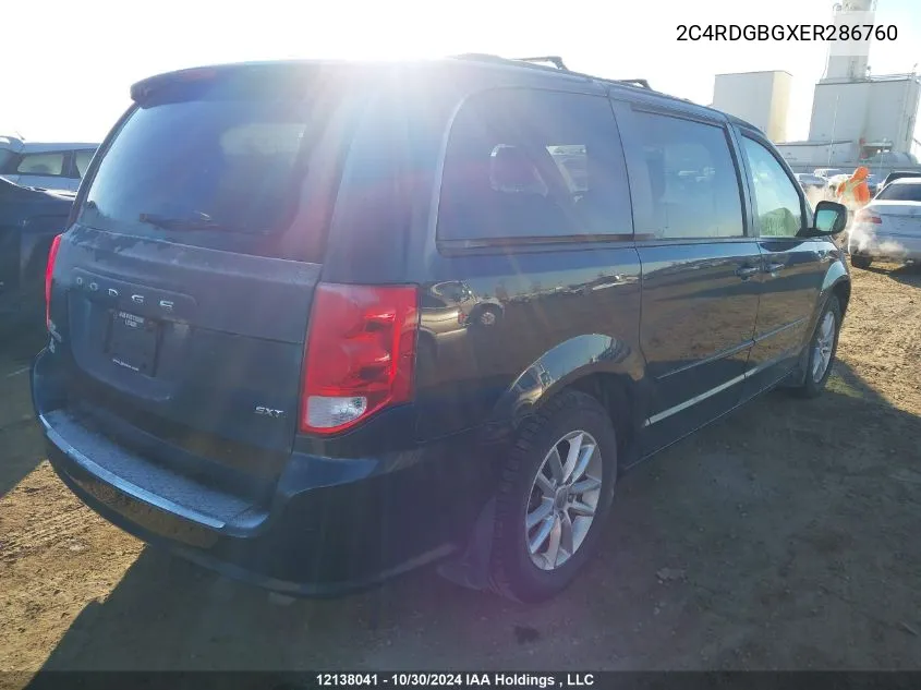 2014 Dodge Grand Caravan Se VIN: 2C4RDGBGXER286760 Lot: 12138041