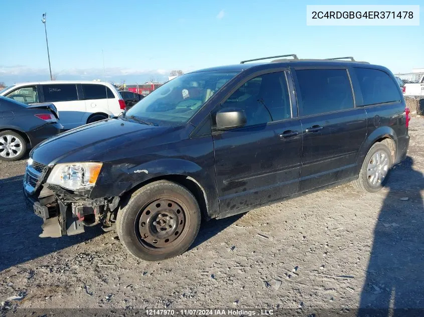 2C4RDGBG4ER371478 2014 Dodge Grand Caravan Se 30Th Anniversary