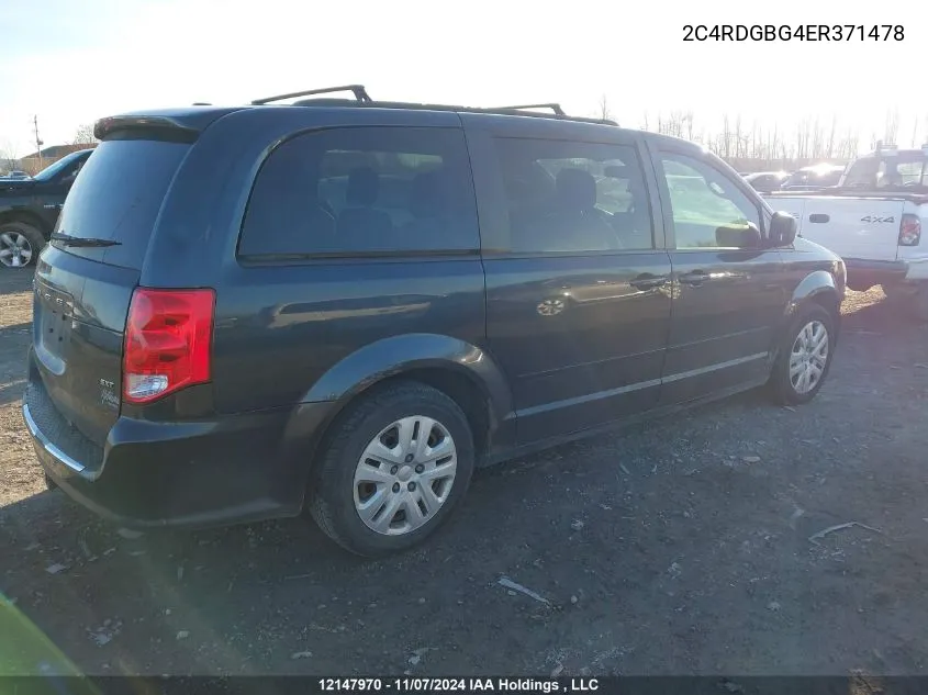 2C4RDGBG4ER371478 2014 Dodge Grand Caravan Se 30Th Anniversary