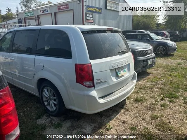 2014 Dodge Grand Caravan Sxt VIN: 2C4RDGBG2ER123312 Lot: 20173262