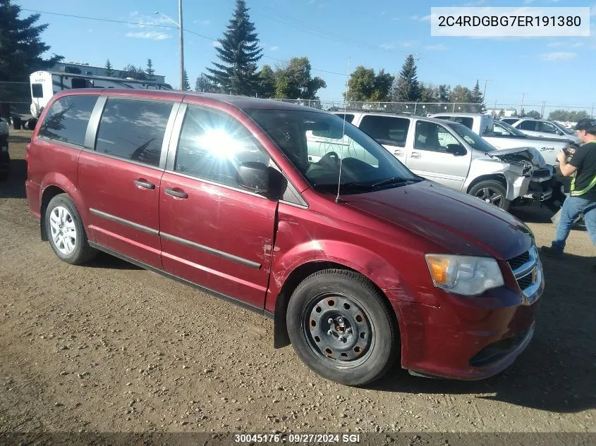 2C4RDGBG7ER191380 2014 Dodge Grand Caravan Se