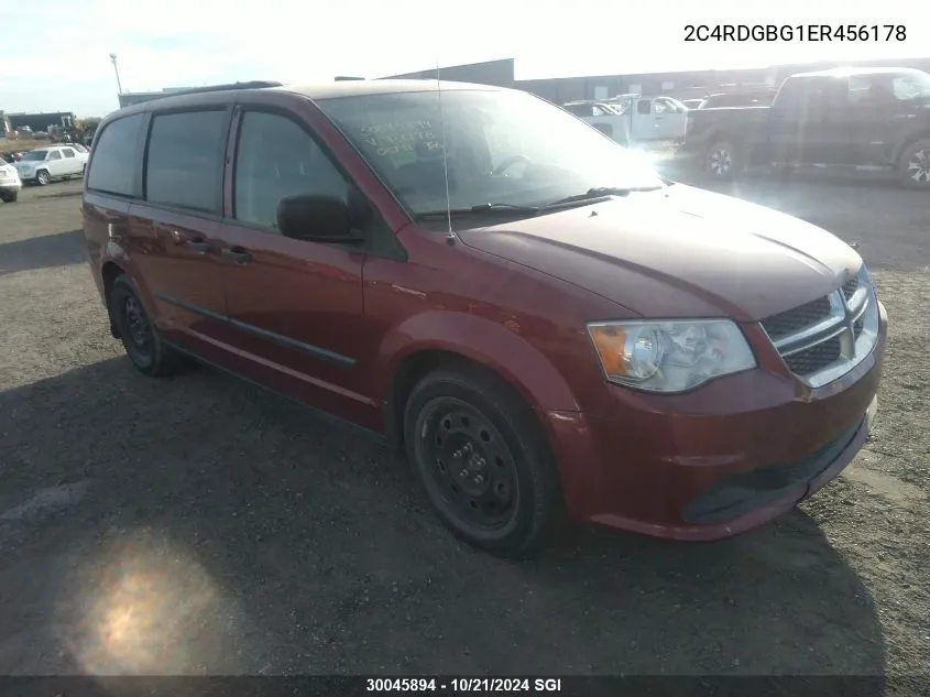 2014 Dodge Grand Caravan Se VIN: 2C4RDGBG1ER456178 Lot: 30045894