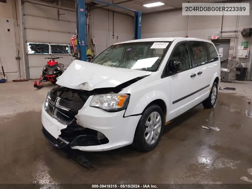 2C4RDGBG0ER223389 2014 Dodge Grand Caravan American Value Pkg