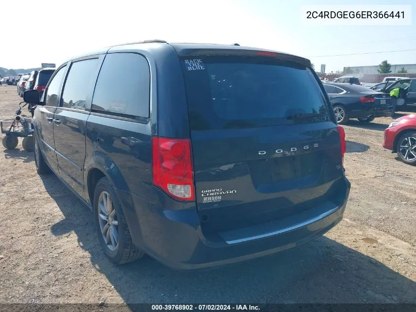 2014 Dodge Grand Caravan R/T VIN: 2C4RDGEG6ER366441 Lot: 39768902