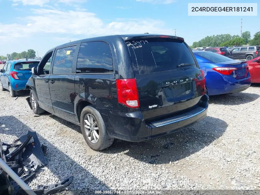 2014 Dodge Grand Caravan R/T VIN: 2C4RDGEG4ER181241 Lot: 39857714