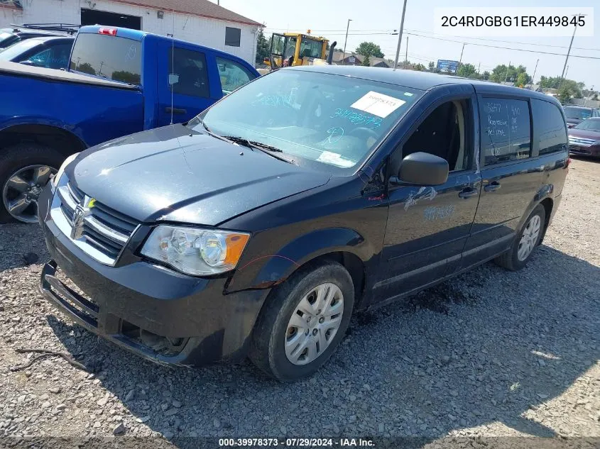 2014 Dodge Grand Caravan Se VIN: 2C4RDGBG1ER449845 Lot: 39978373