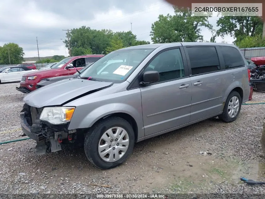 2014 Dodge Grand Caravan Se VIN: 2C4RDGBGXER167655 Lot: 39979388