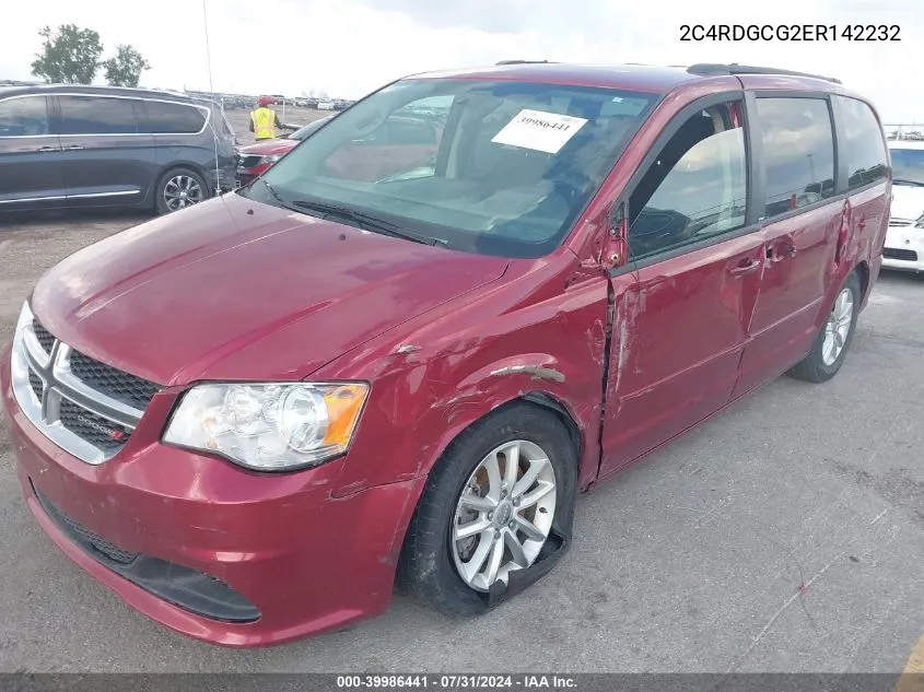 2014 Dodge Grand Caravan Sxt VIN: 2C4RDGCG2ER142232 Lot: 39986441