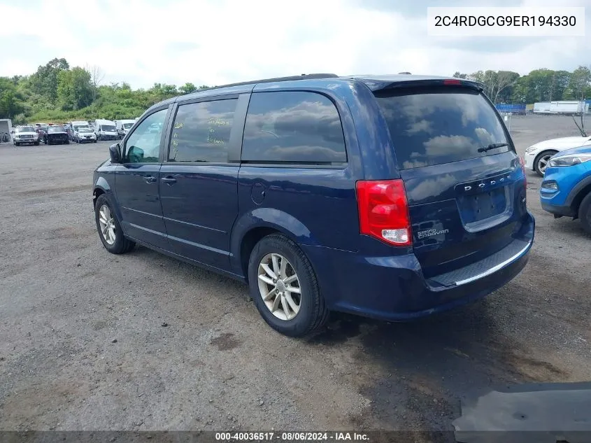 2C4RDGCG9ER194330 2014 Dodge Grand Caravan Sxt