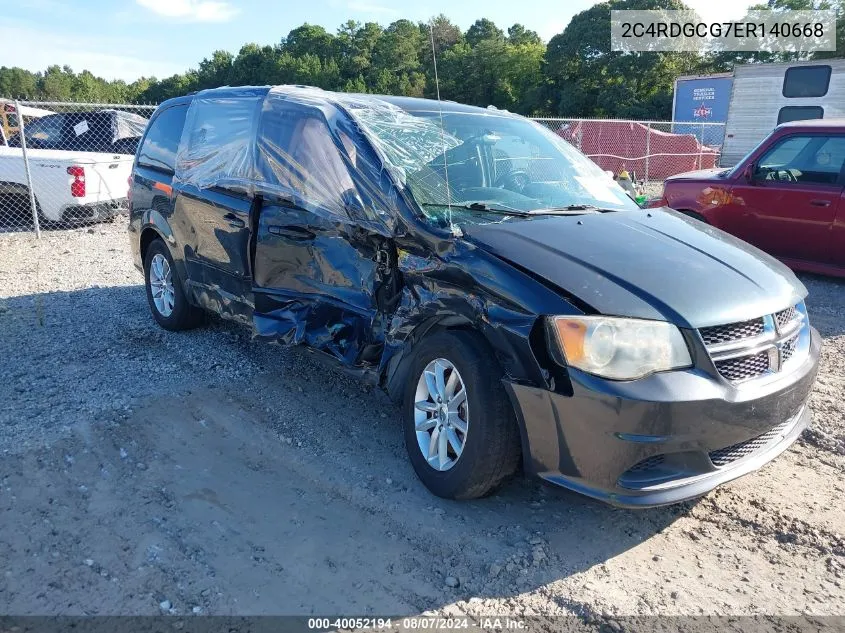 2C4RDGCG7ER140668 2014 Dodge Grand Caravan Sxt