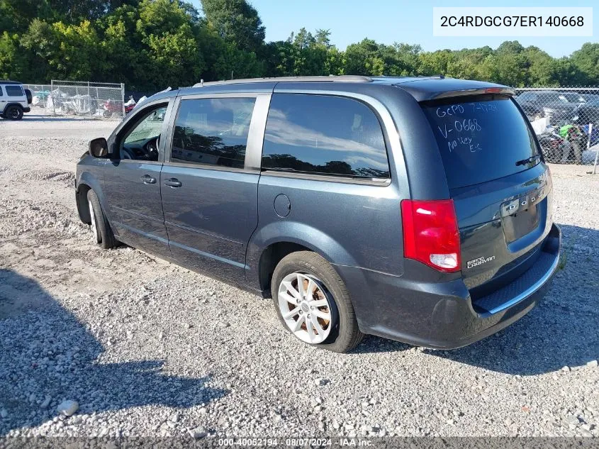 2014 Dodge Grand Caravan Sxt VIN: 2C4RDGCG7ER140668 Lot: 40052194