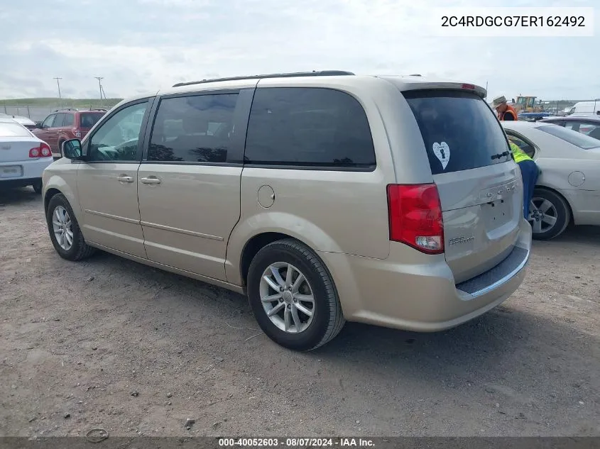 2C4RDGCG7ER162492 2014 Dodge Grand Caravan Sxt