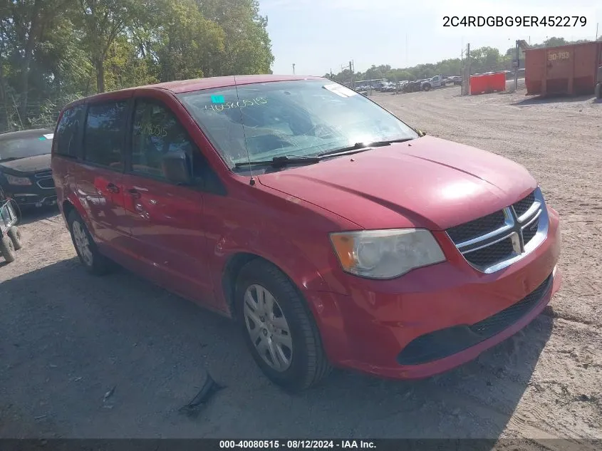 2014 Dodge Grand Caravan Se VIN: 2C4RDGBG9ER452279 Lot: 40080515