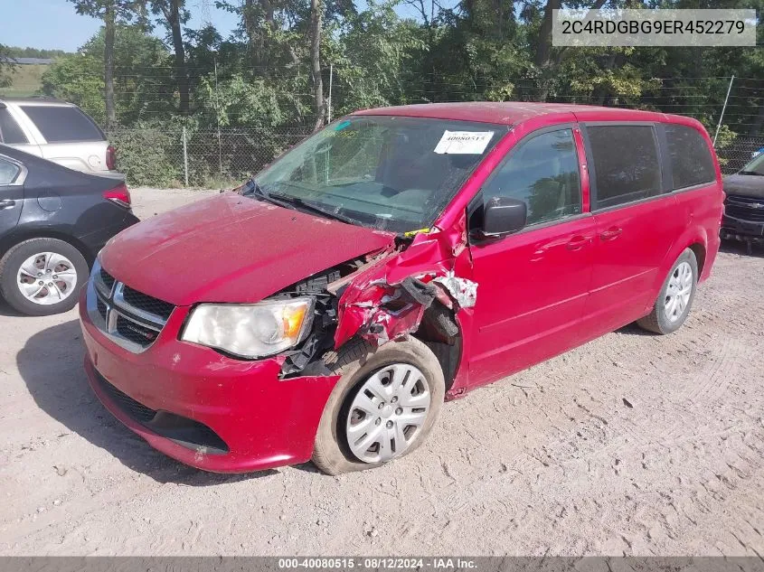 2014 Dodge Grand Caravan Se VIN: 2C4RDGBG9ER452279 Lot: 40080515