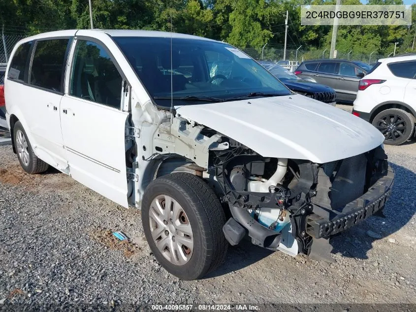 2014 Dodge Grand Caravan Se VIN: 2C4RDGBG9ER378751 Lot: 40095857