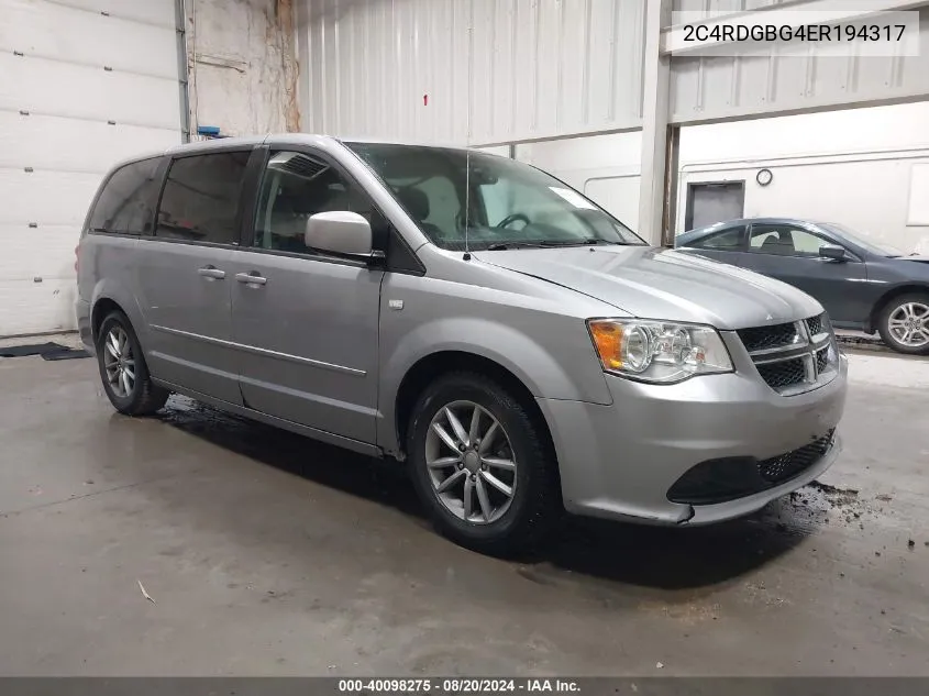 2C4RDGBG4ER194317 2014 Dodge Grand Caravan Se 30Th Anniversary