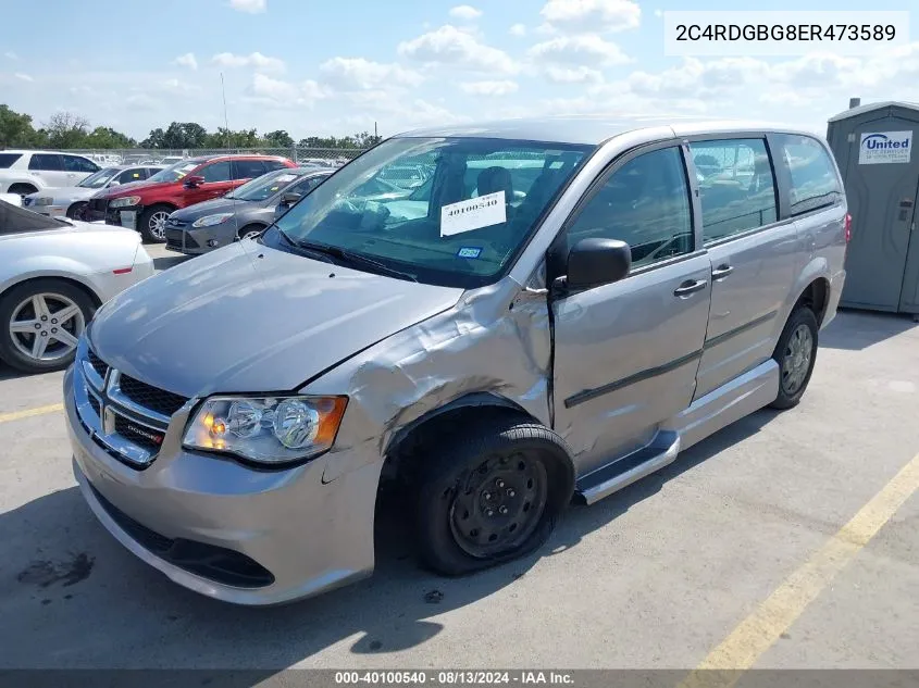 2014 Dodge Grand Caravan American Value Pkg VIN: 2C4RDGBG8ER473589 Lot: 40100540